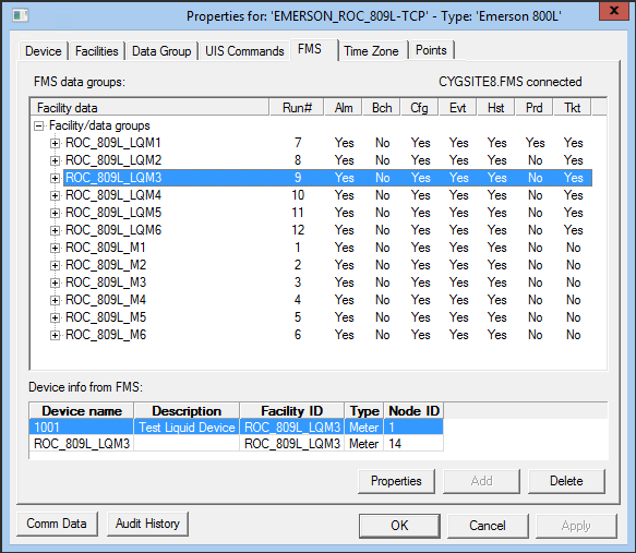Remote Device Editor FMS Page Remote Device Editor FMS Page